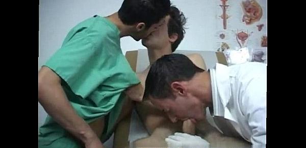  Male gay physicals first time Dr. James commenced throating on my